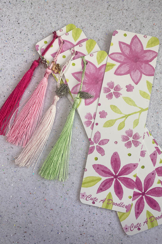 Floral Water colour bookmark