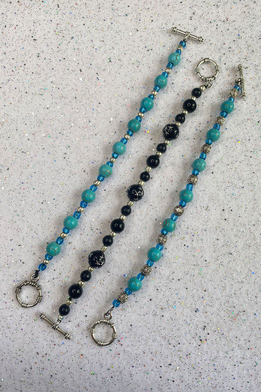 Single strand beaded bracelets